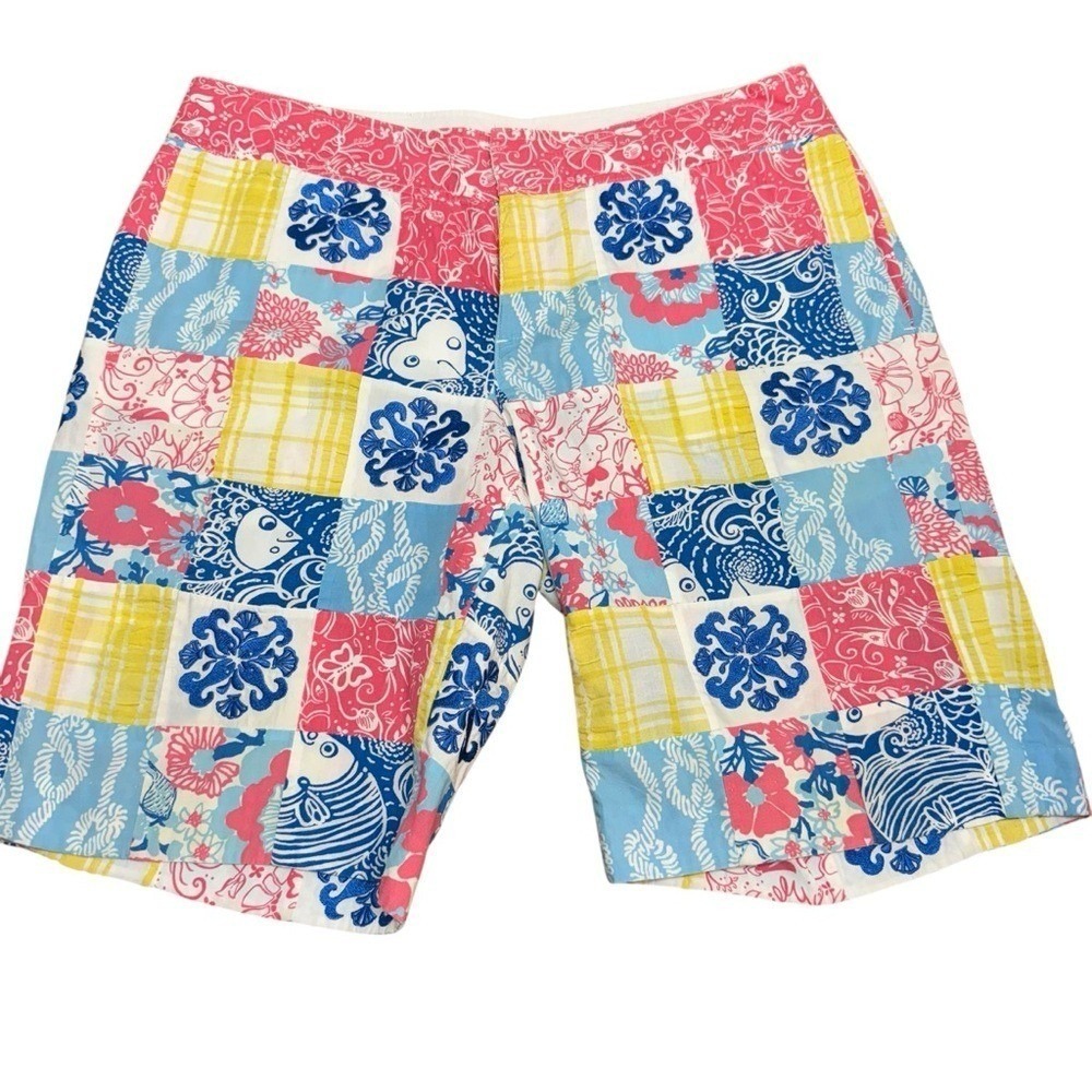 Lilly Pulitzer Patchwork Fish Floral Seersucker B… - image 2